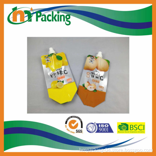 80ml Plastic Stand up Gusset Spout Pouch for Juice